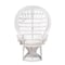 Bali & Pari Kallima Modern Bohemian White Natural Rattan Peacock Chair 242-13598-ZORO - alternate 5